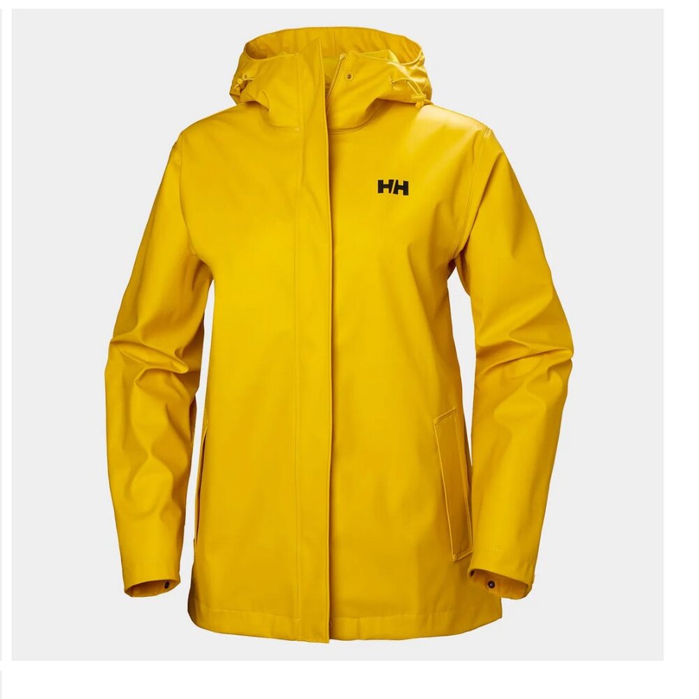 Helly Hanson Moss Rain Jacket NWT & Patch kit YELLOW
